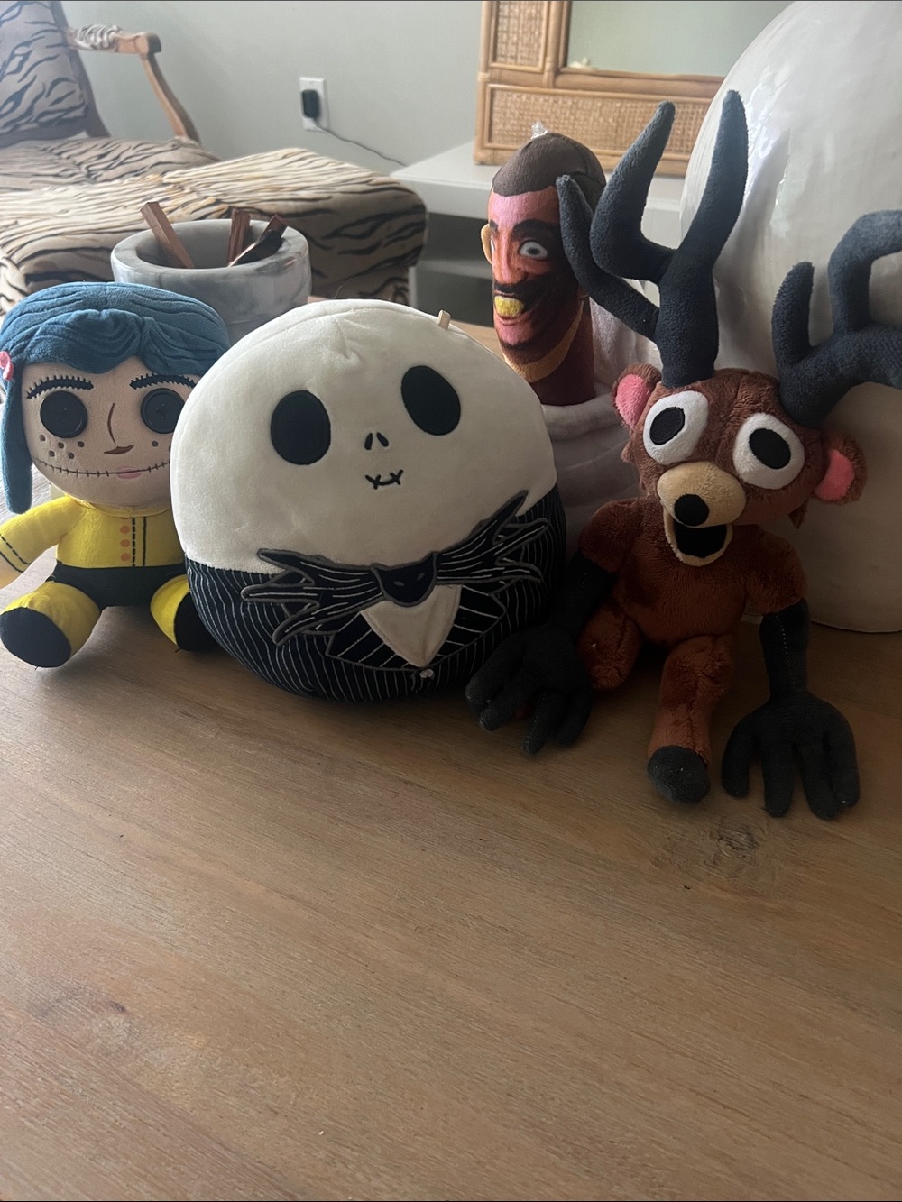 Halloween & Character Plush Stuffies Bundle – Coraline, Jack Skellington & More
